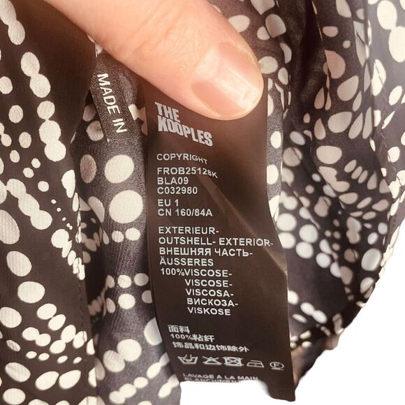 The Kooples Printed V Neck Short Mini Dress - Picture 13 of 13